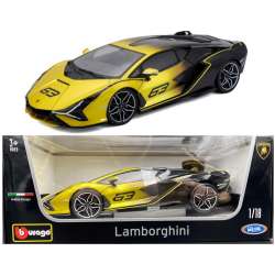 Bburago 1:18 Lamborghini Sian FKP 37 żółty - 2