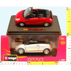 Bburago 1:24 Citroen C3 - srebrny cabrio - 2