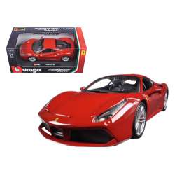 Bburago 1:24 Ferrari 488 GTB  -czerwony ciemny - 3