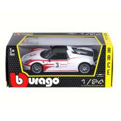 Bburago 1:24 Porsche 918 Weissach  -biały   /Race - 2