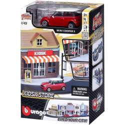 Bburago City 1:43 Kiosk Store + Mini Cooper S - 1