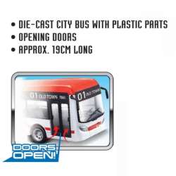 Bburago 1:50 City Bus niebieski  (otwierane drzwi) - 5