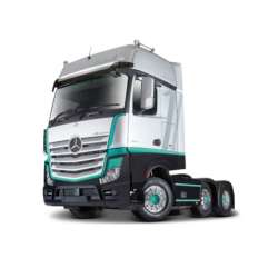 Bburago 1:43 Mercedes Benz Actros Gigaspace srebrno-czar - 1