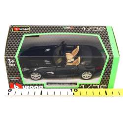 Bburago 1:32 Mercedes-Benz SLS AMG Roadster -czarny - 2