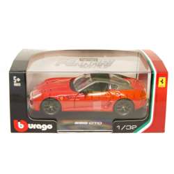 Bburago 1:32 Farrari 599 GTO  -czerwony,  pudełko plexi - 1